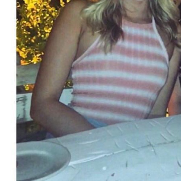 Coral & White striped racerback dress - Picture 5 of 5